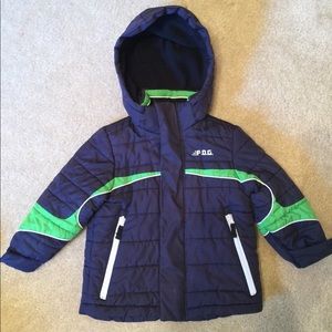 Boys Size 4 London Fog Puffer Winter Hooded Coat